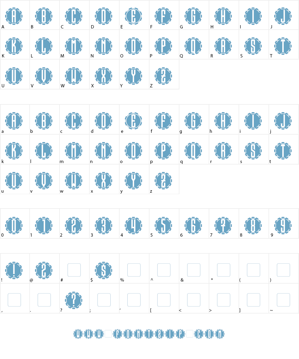 Steamcog Caps Font Character
